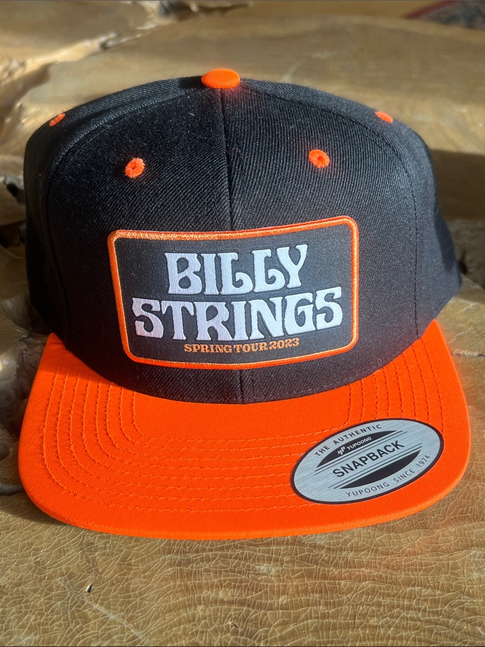 NWOT Billy Strings 2023 Snapback Black + Neon Hunter Orange Hat + Patch
